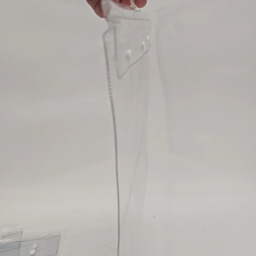 3 PCS. CLEAR PLASTIC STORAGE BAGS SNAP CLOSURE‎ HANGING TAB 13